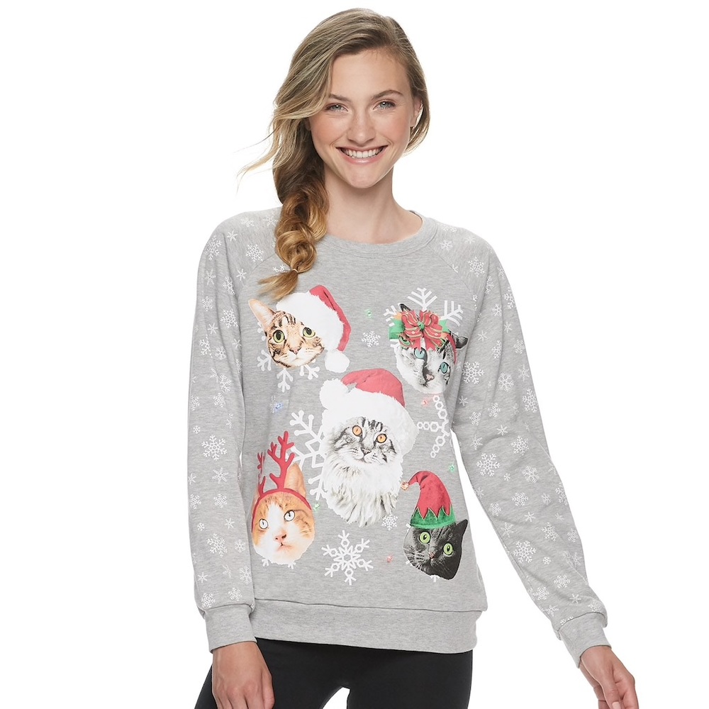 Christmas Cat Sweater! 🌲 Lights Up